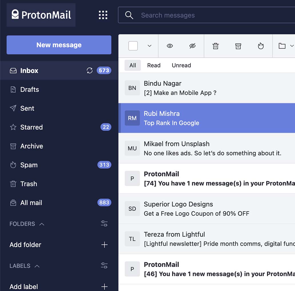 ProtonMailのメールボックスをハックする